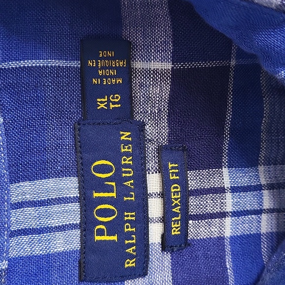 POLO Ralph Lauren relaxed fit plaid long sleeves XL - Picture 5 of 10